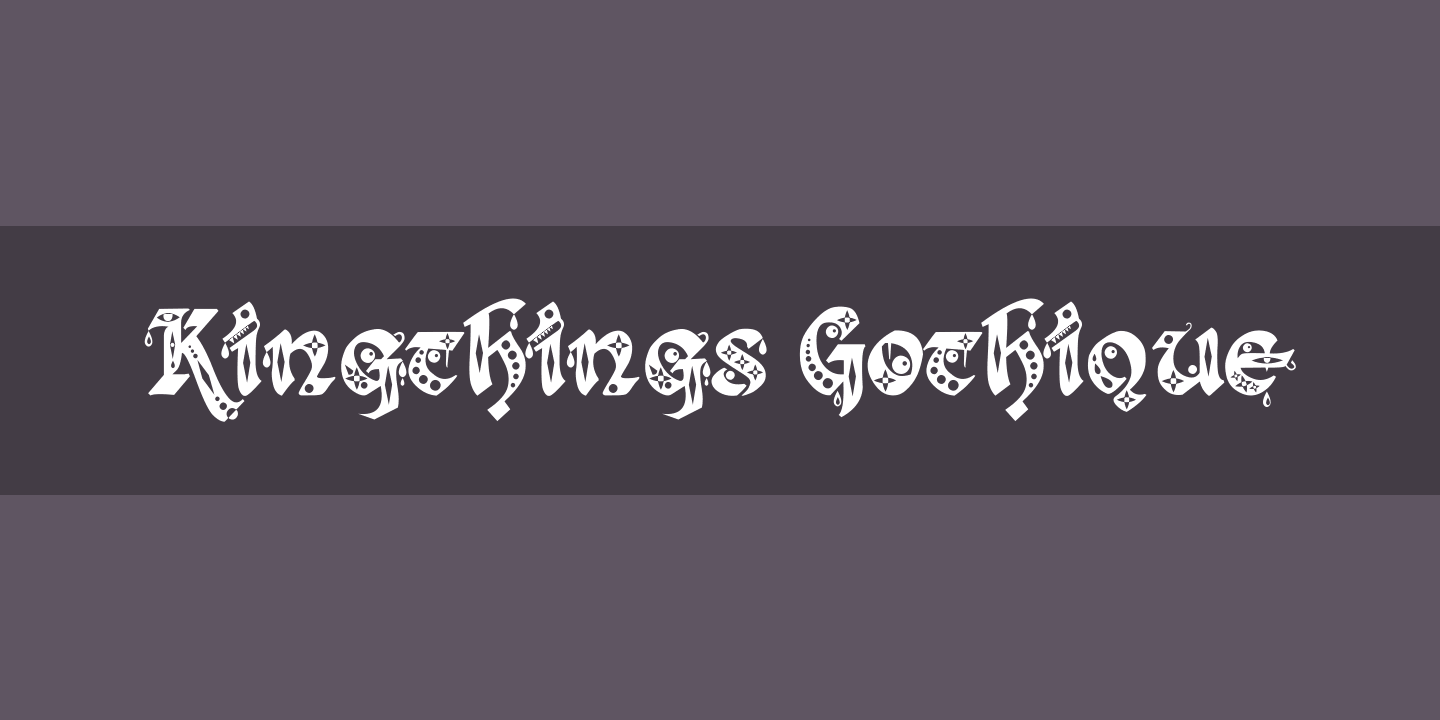 Ejemplo de fuente Kingthings Gothique Regular